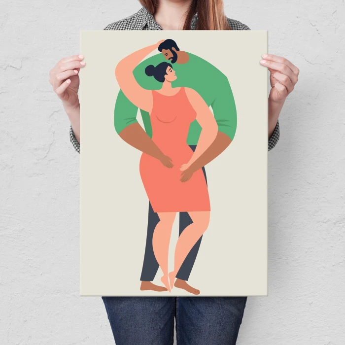 Plakat metalowy Para Prezent