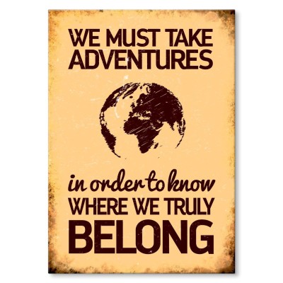 Plakat metalowy Take adventures Prezent