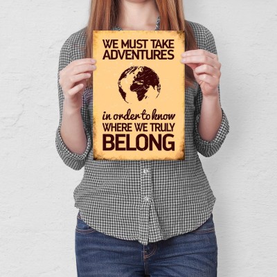 Plakat metalowy Take adventures Prezent