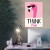 Plakat metalowy Think pink Prezent