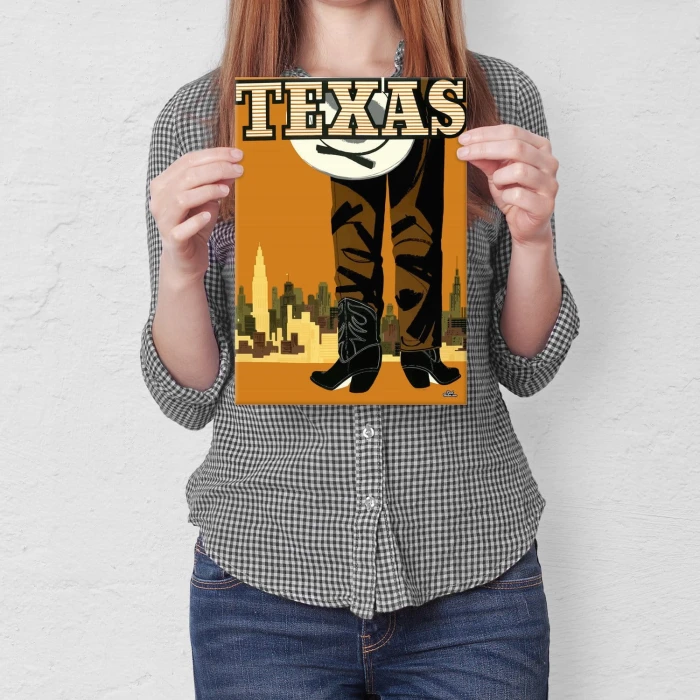 Plakat metalowy Texas Prezent