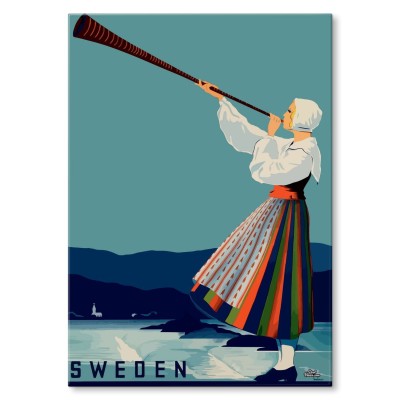 Plakat metalowy Szwecja Prezent