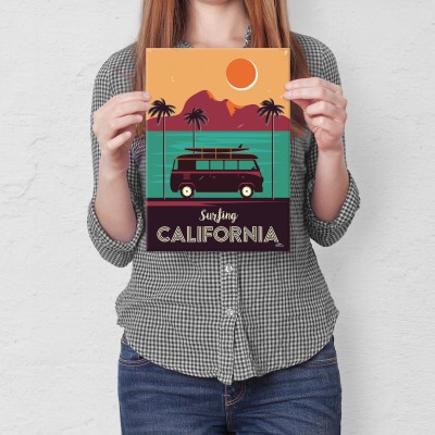 Plakat metalowy California Prezent