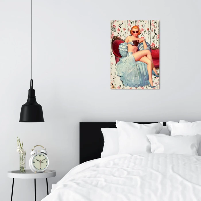 Plakat metalowy Retro lady Prezent