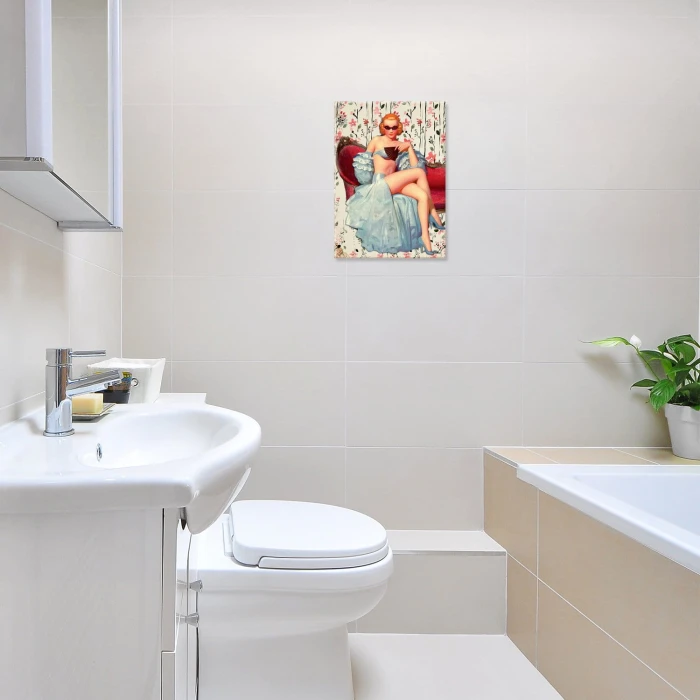 Plakat metalowy Retro lady Prezent