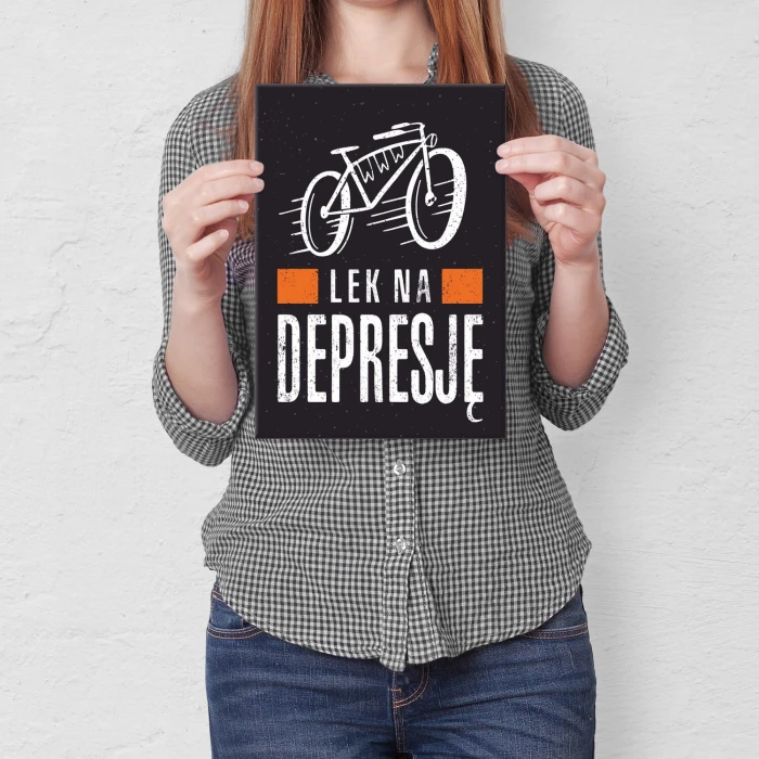 Plakat metalowy Lek na depresję Prezent
