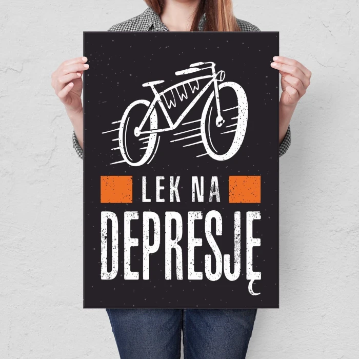 Plakat metalowy Lek na depresję Prezent