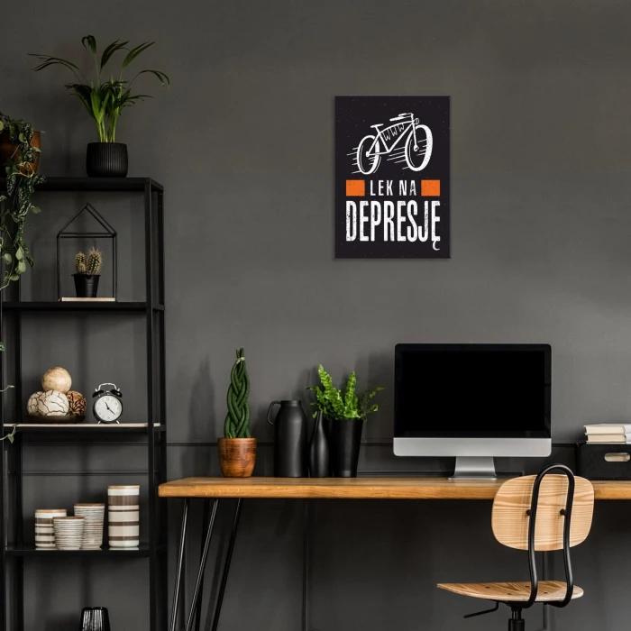 Plakat metalowy Lek na depresję Prezent