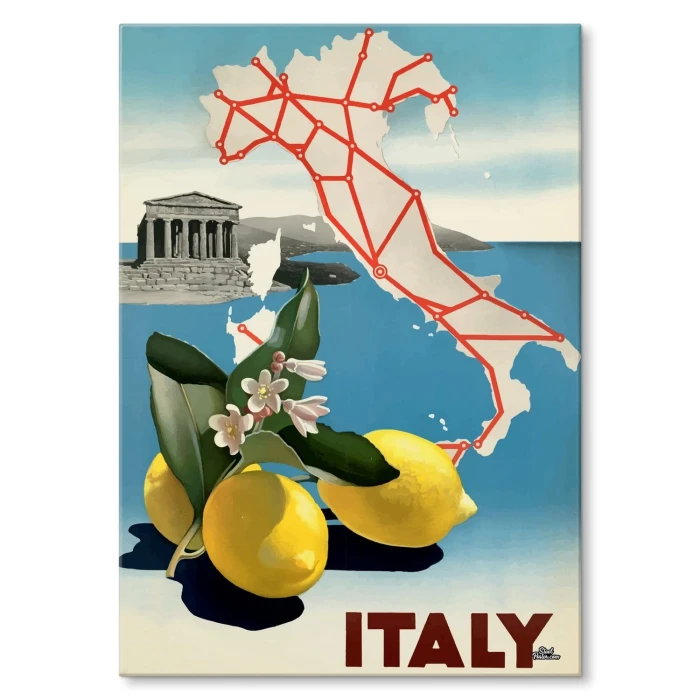 Plakat metalowy Italy Włochy Prezent