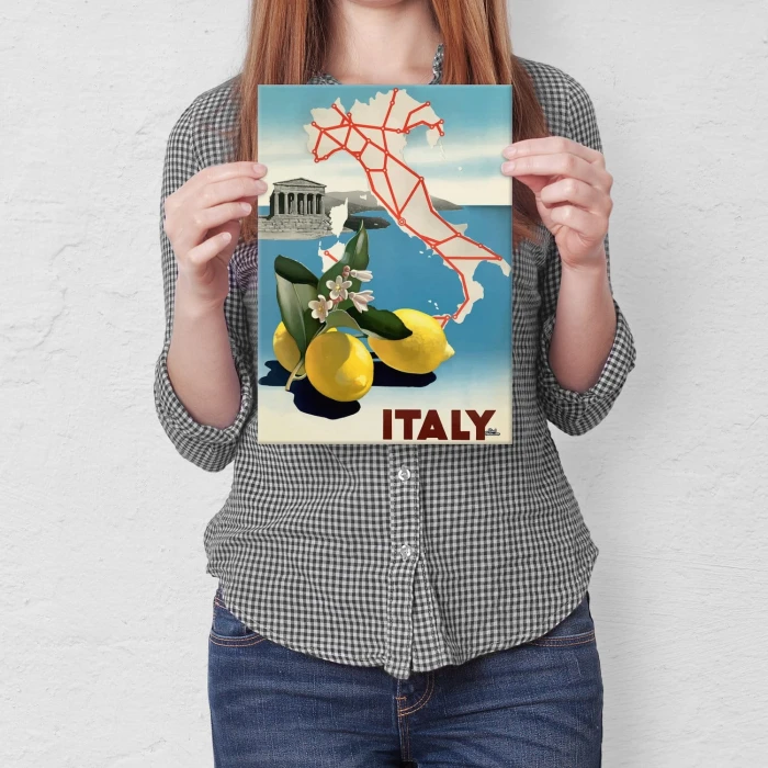 Plakat metalowy Italy Włochy Prezent