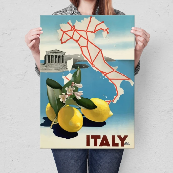 Plakat metalowy Italy Włochy Prezent