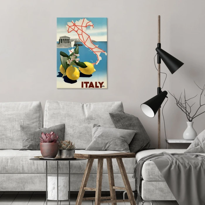 Plakat metalowy Italy Włochy Prezent