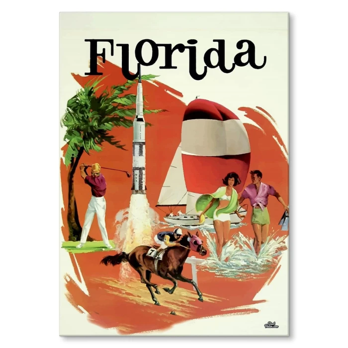 Plakat metalowy Florida Prezent