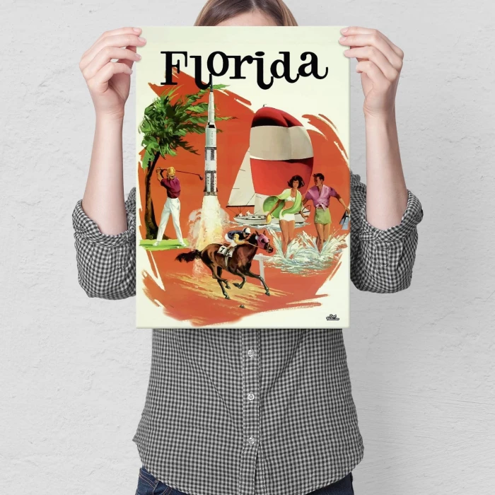 Plakat metalowy Florida Prezent