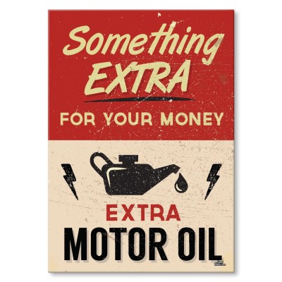 Plakat metalowy Ekstra motor oil Prezent