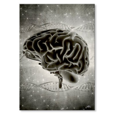 Plakat metalowy Mózg Prezent