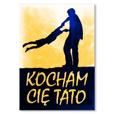 Plakat metalowy Kocham Cię tato! Prezent