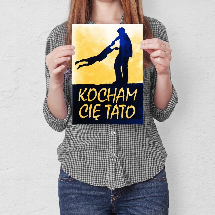Plakat metalowy Kocham Cię tato! Prezent