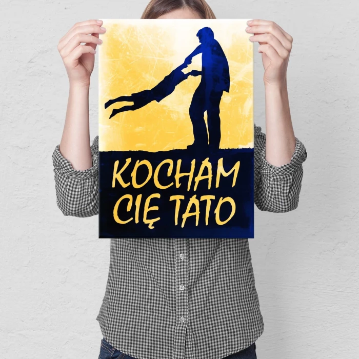 Plakat metalowy Kocham Cię tato! Prezent