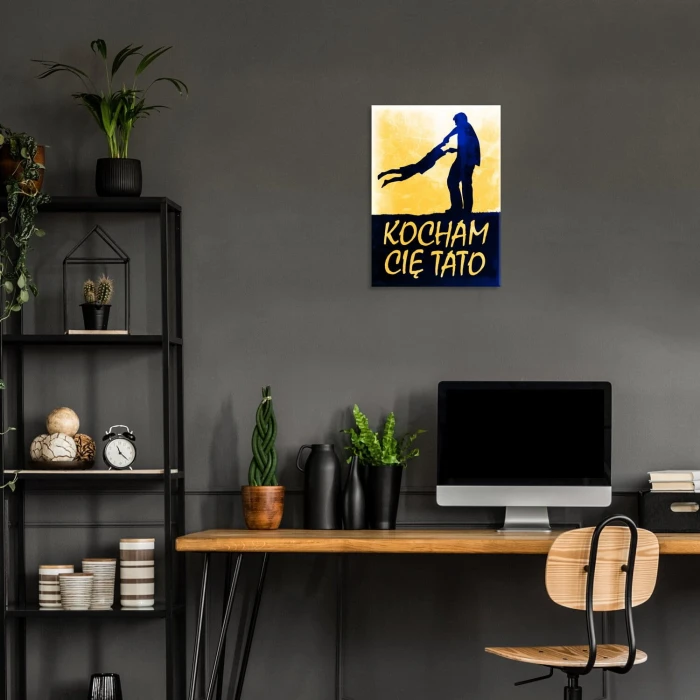 Plakat metalowy Kocham Cię tato! Prezent