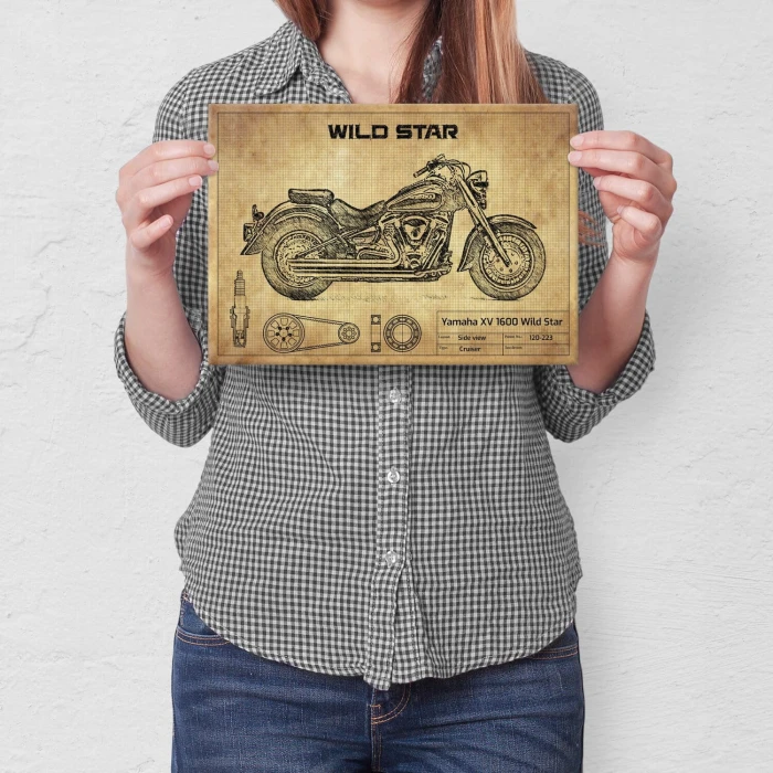 Plakat metalowy Yamaha XV Wild Star Prezent