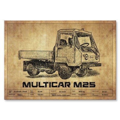 Plakat metalowy Multicar M25 Prezent