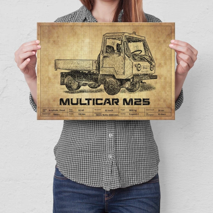 Plakat metalowy Multicar M25 Prezent