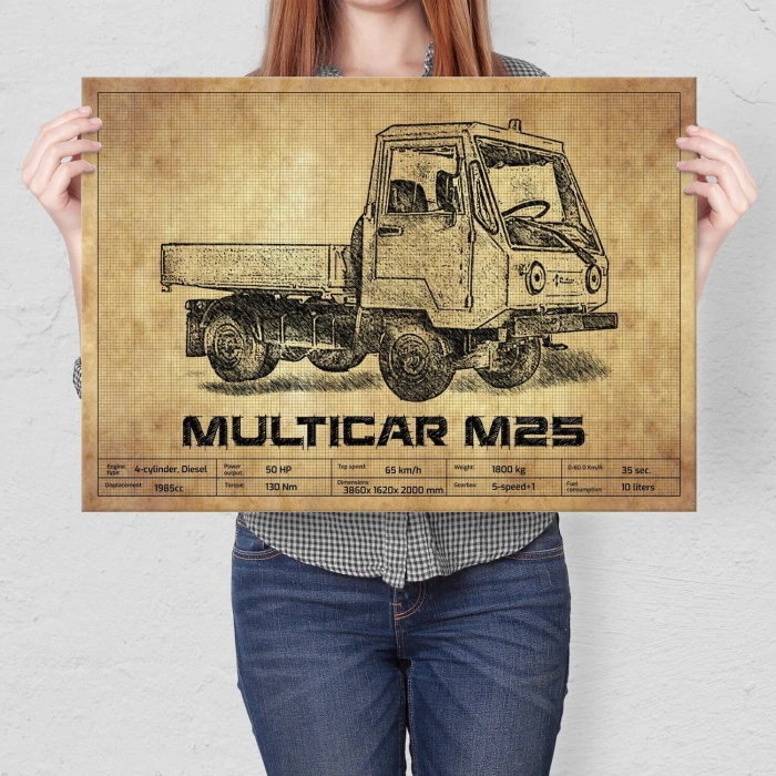Plakat metalowy Multicar M25 Prezent