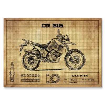 Plakat metalowy Suzuki DR Big Prezent