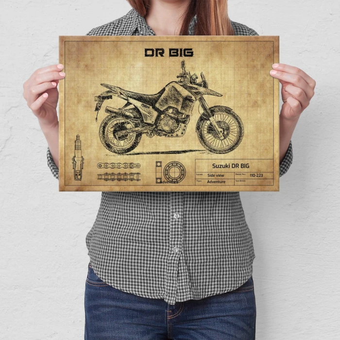 Plakat metalowy Suzuki DR Big Prezent