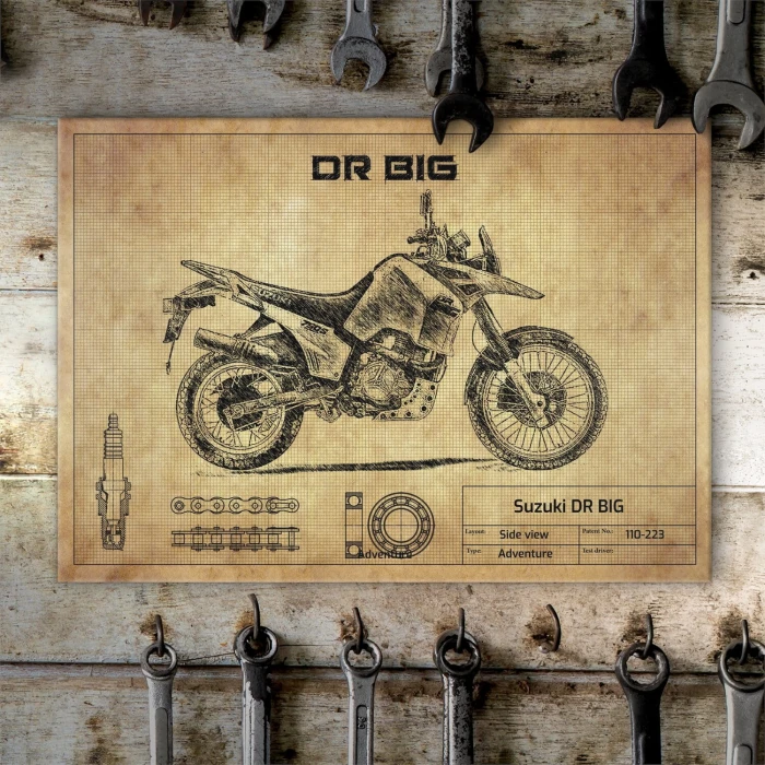 Plakat metalowy Suzuki DR Big Prezent