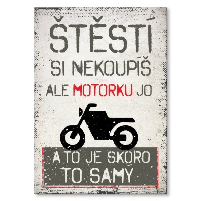 Plakat metalowy Štěstí si nekoupíš Prezent