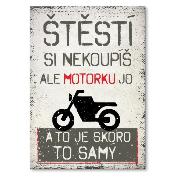 Plakat metalowy Štěstí si nekoupíš Prezent