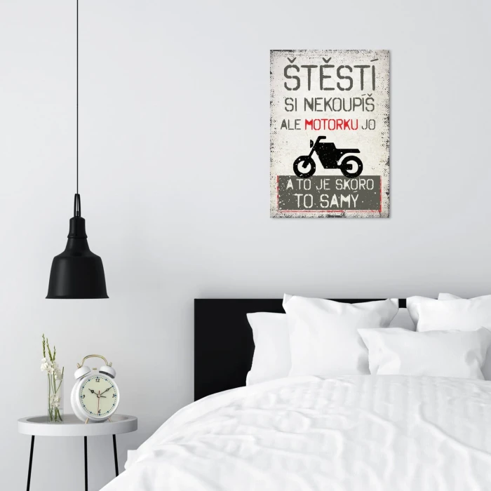 Plakat metalowy Štěstí si nekoupíš Prezent