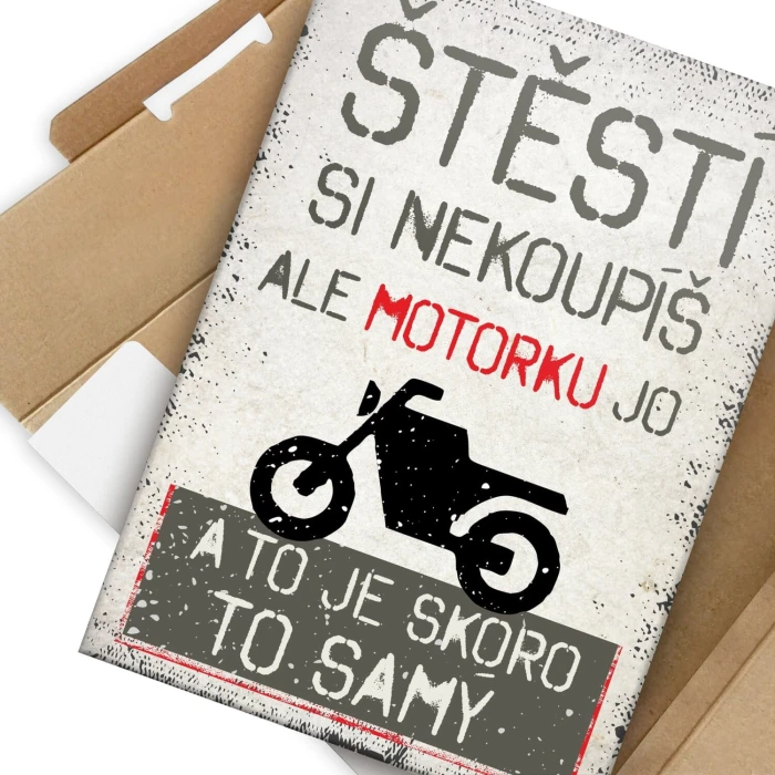 Plakat metalowy Štěstí si nekoupíš Prezent
