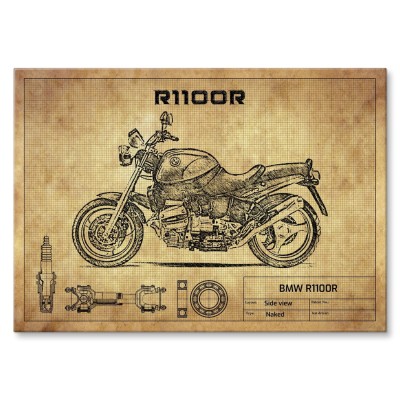 Plakat metalowy BMW R1100R Prezent
