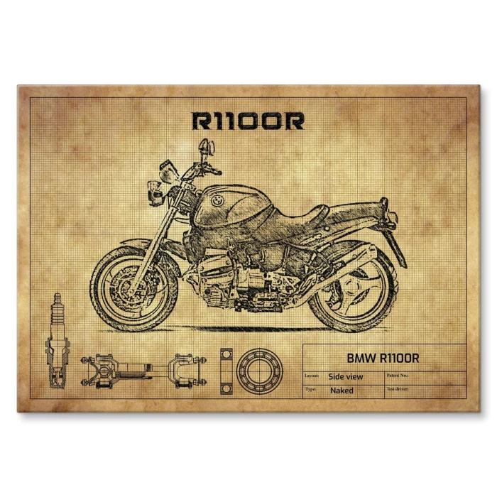 Plakat metalowy BMW R1100R Prezent