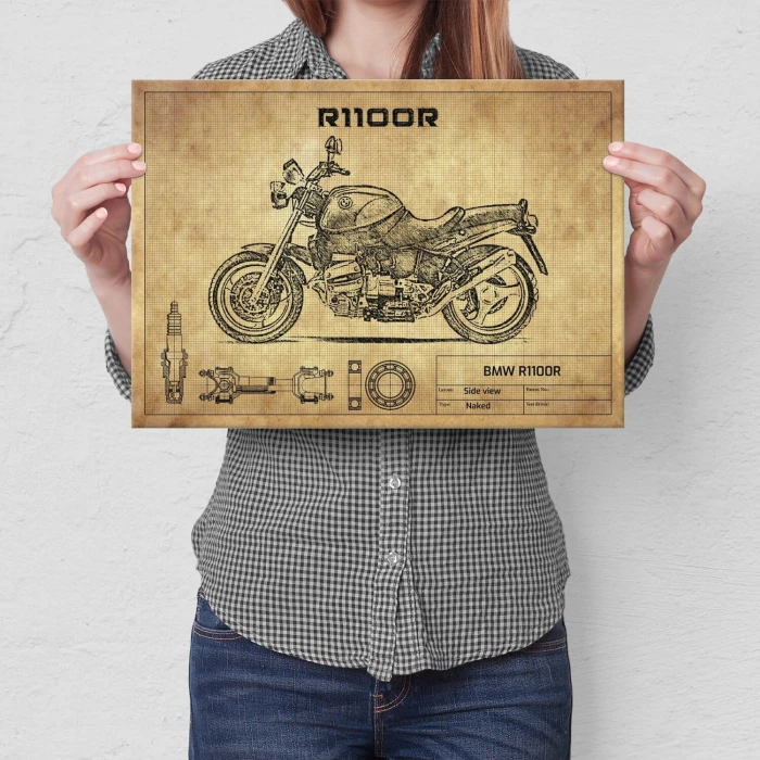 Plakat metalowy BMW R1100R Prezent