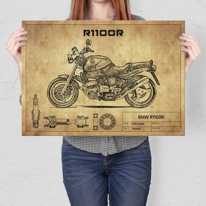Plakat metalowy BMW R1100R Prezent
