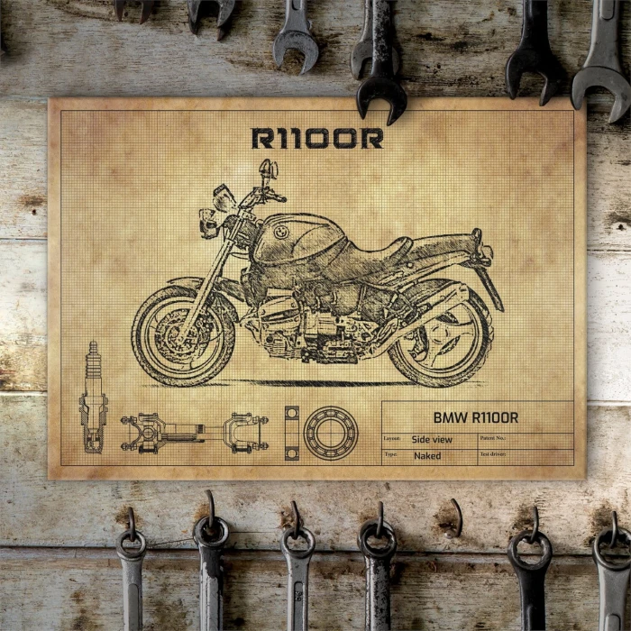 Plakat metalowy BMW R1100R Prezent