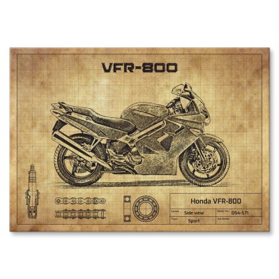 Plakat metalowy Honda VFR-800 Prezent
