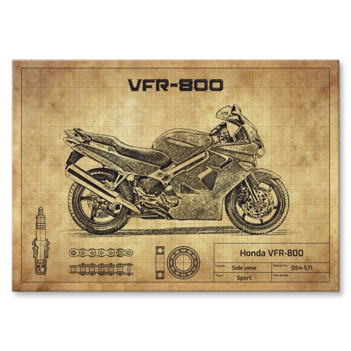 Plakat metalowy Honda VFR-800 Prezent
