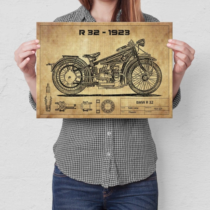 Plakat metalowy BMW R 32 1923 Prezent