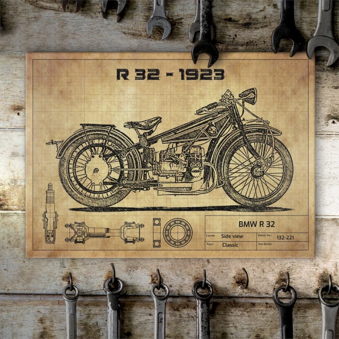 Plakat metalowy BMW R 32 1923 Prezent