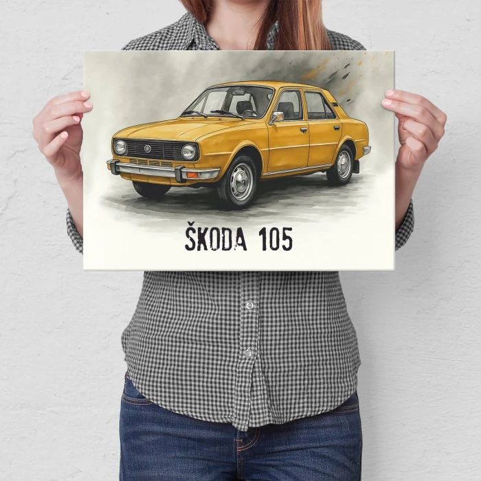 Plakat metalowy Skoda 105 Prezent