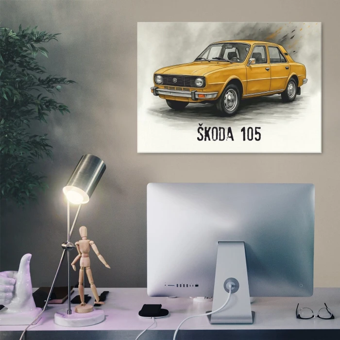 Plakat metalowy Skoda 105 Prezent
