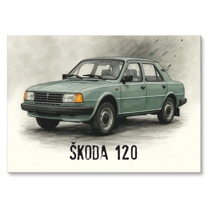 Plakat metalowy Skoda 120 Prezent