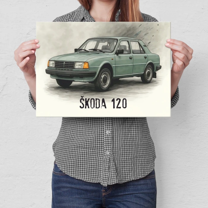 Plakat metalowy Skoda 120 Prezent