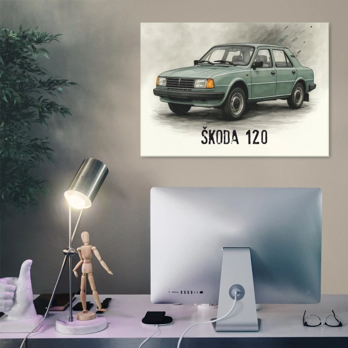 Plakat metalowy Skoda 120 Prezent