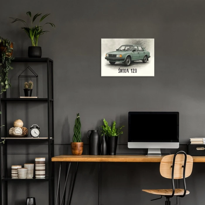 Plakat metalowy Skoda 120 Prezent